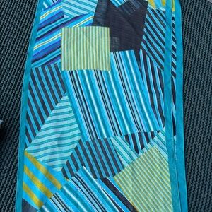 Jones New York Blue and Yellow Striped Scarf